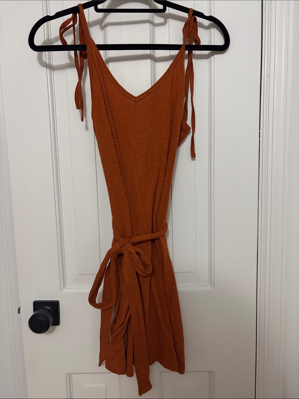 Billabong Burnt Orange Tie-Strap Mini Dress